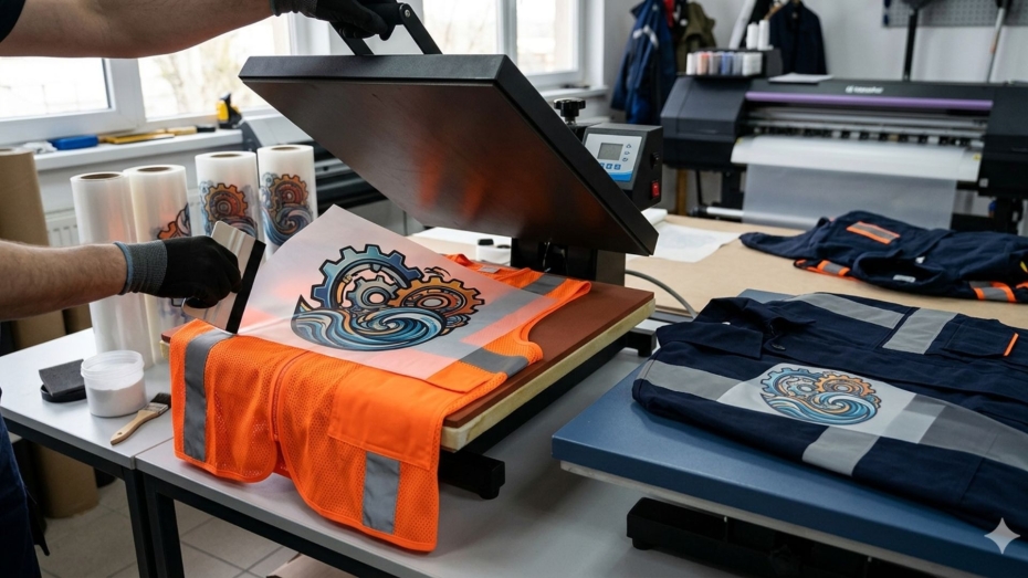 Potisk na pracovní textil a reflexní materiály- omezení a možnosti DTF